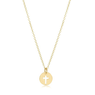 egirl 14" Necklace Gold - Blessed Small Gold Disc - J.A. Whitney