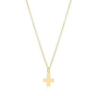 egirl 14" Necklace Gold - Signature Cross Gold Charm - J.A. Whitney