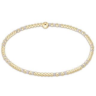 Gameday Hope Joy Pattern 2mm Bead Bracelet - White - J.A. Whitney