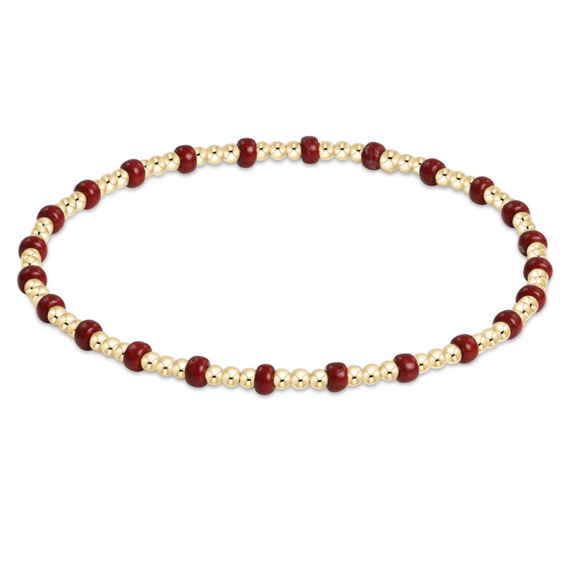 Gameday Hope Gold Sincerity Bracelet - Wine