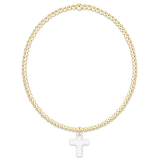 Classic Gold 2MM Bracelet - Blessed Crystal Charm