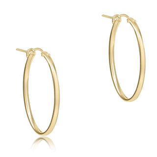 Oval gold 1" Hoop - Smooth - J.A. Whitney