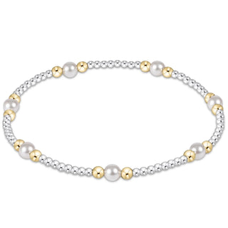 Purpose Pearl 4mm Mixed Metal Bracelet - J.A. Whitney