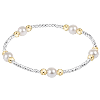 Purpose Pearl 6mm Mixed Metal Bracelet - J.A. Whitney