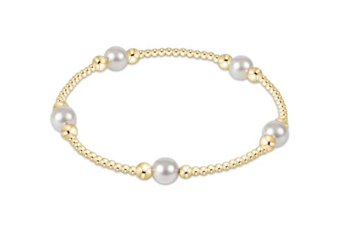Purpose Pearl 6mm Bead Bracelet - Gold