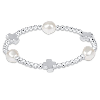 Signature Cross Sterling & Admire Pearl 3mm Sterling Bracelet - J.A. Whitney