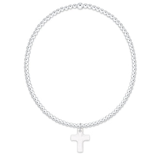 Classic Sterling 2MM Bracelet - Blessed Crystal Charm