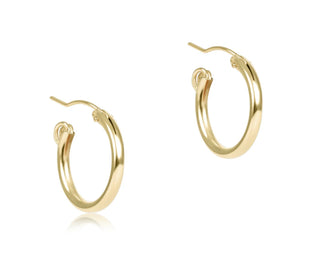 Round Gold 0.5" Hoop - Smooth - J.A. Whitney