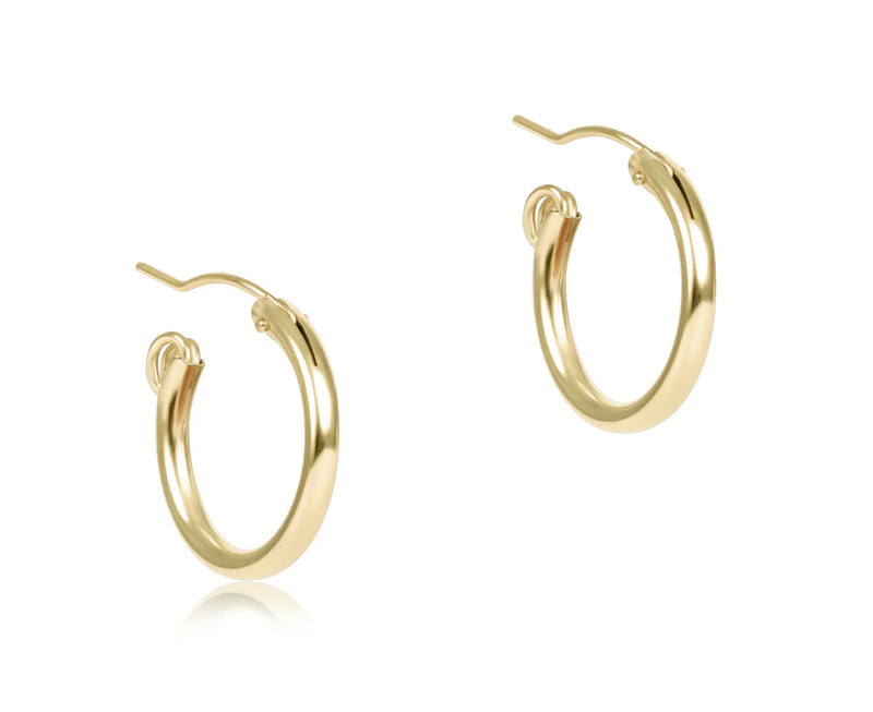Round Gold 0.5" Hoop - Smooth