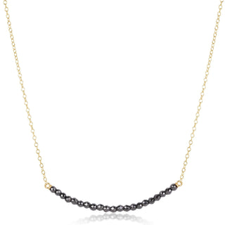 16" Necklace Gold - Beaded Bliss Faceted Hematite - J.A. Whitney