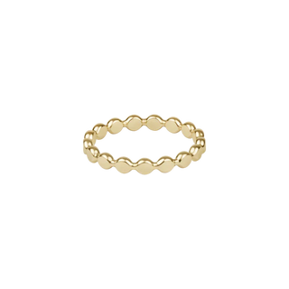 Classic Gold 2.5mm Beaded Disc Ring