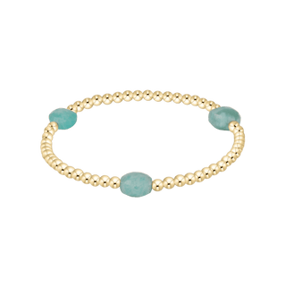 Admire Gem 3mm Gold Bracelet - Amazonite - J.A. Whitney