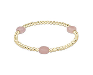 Admire Gem 3mm Gold Bracelet - Pink Opal - J.A. Whitney