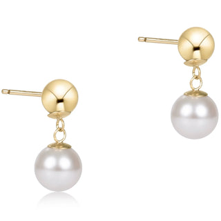 Classic 10mm Ball Drop Stud - Pearl - J.A. Whitney