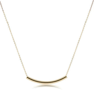 16" Necklace Gold - Bliss Bar Smooth Gold - J.A. Whitney