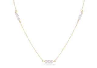 15" Choker Joy Simplicity Chain Gold - Pearl 3mm