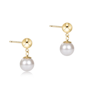 Classic 8mm Ball Drop Stud - Pearl - J.A. Whitney