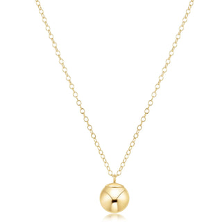 16" Necklace Gold - Classic Gold 10mm Charm - J.A. Whitney