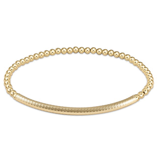 Bliss Bar Textured Gold 3mm Bracelet - J.A. Whitney