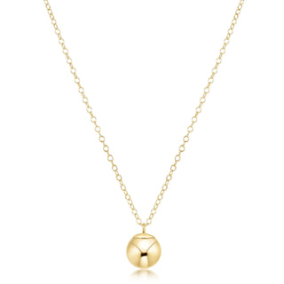 16" Necklace Gold - Classic Gold 8mm Charm - J.A. Whitney