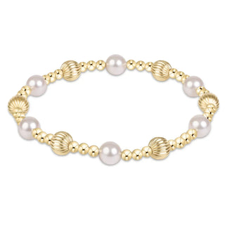 Dignity Sincerity Gold 5mm Bracelet - Pearl