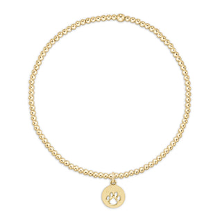 egirl Classic Gold 2mm Bracelet - Paw Print Small Gold Disc - J.A. Whitney