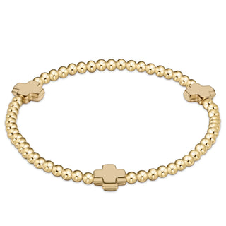 egirl Signature Cross 3mm Gold Bracelet - Gold - J.A. Whitney