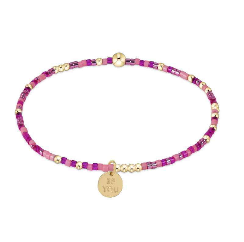 egirl Hope Unwritten Bracelet - Back To The Fuchsia - be you. Small Gold Disc
