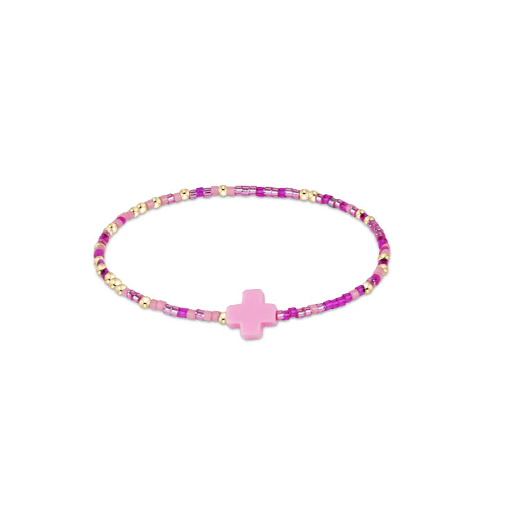 egirl Hope Unwritten Signature Cross Bracelet - Back To The Fuchsia