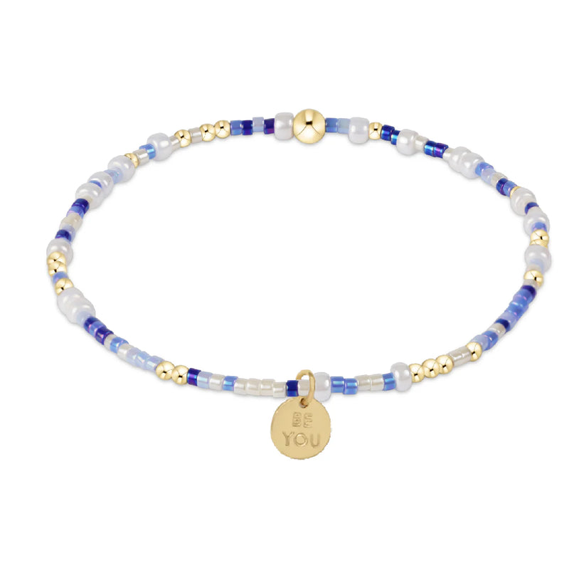 egirl Hope Unwritten Bracelet - Is A Smurf's Butt Blue - be you. Small Gold Disc