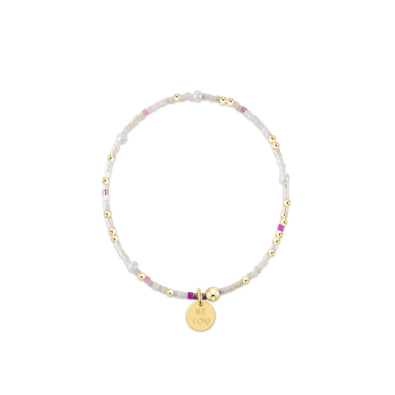 egirl Hope Unwritten Bracelet - With Sprinkles On Top - be you. Small Gold Disc