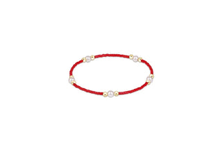 Gameday Hope Purpose Pearl Bracelet - Crimson
