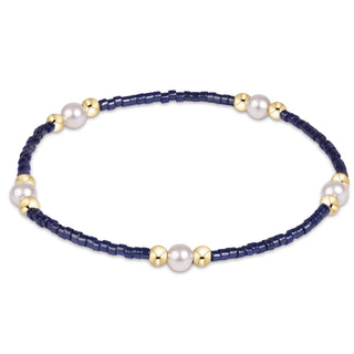 Gameday Hope Purpose Pearl Bracelet - Navy - J.A. Whitney