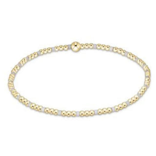 Gameday Hope Sincerity Pattern 2MM Bead Bracelet - White - J.A. Whitney