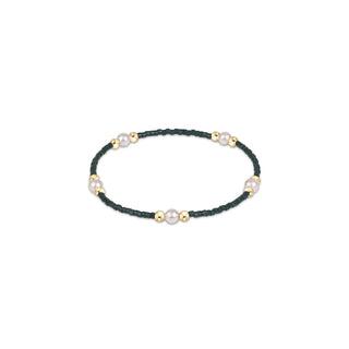 Gameday Hope Purpose Pearl Bracelet - Dark Green