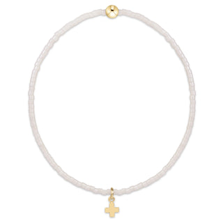 Hope Classic Milkshake Bracelet - Signature Cross Small Gold Charm
