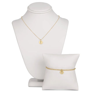 16" Necklace Gold - Respect Small Gold Disc - J.A. Whitney