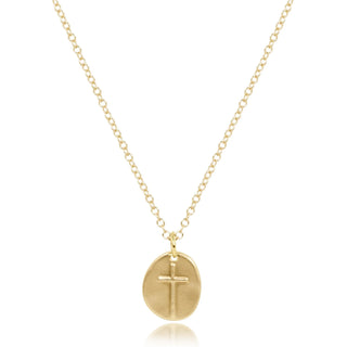 16" Necklace Gold - Inspire Small Gold Disc - J.A. Whitney