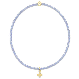 Hope Classic Ocean Mist Bracelet - Signature Cross Small Gold Charm - J.A. Whitney