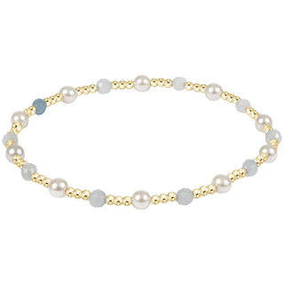 Pearl Sincerity 4mm Gem Bracelet - Aquamarine - J.A. Whitney