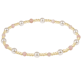 Pearl Sincerity 4mm Gem Bracelet - Pink Opal - J.A. Whitney