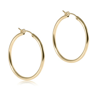 Round Gold 1.25" Hoop - Smooth - J.A. Whitney