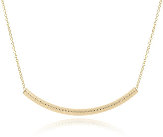 16" Necklace Gold - Bliss Bar Textured Gold - J.A. Whitney