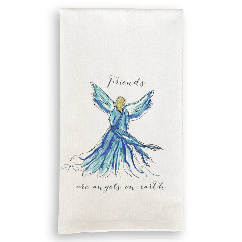 Blue Angel Friends are Angels Dish Towel