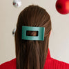Fir Real Medium Flat Rectangle Hair Clip