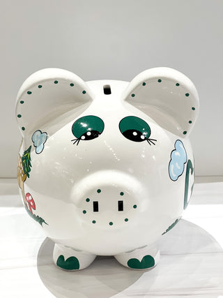 Hand-Painted Personalized Piggy Bank - Forest Animals