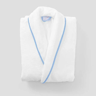 Women's French Blue on White Long Signature Robe - Personalization Included - J.A. Whitney