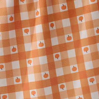 Pumpkin Check Tea Towel