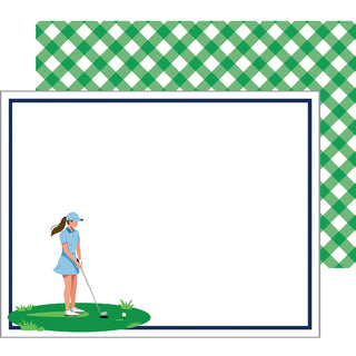 Golf girl flat notecards by WH Hostess