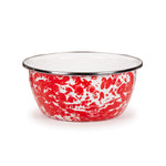 Red Swirl Salad Bowl